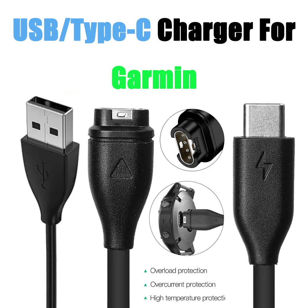 Universal 1M USB Charging Cable for Garmin Smartwatches and Fitness Trackers