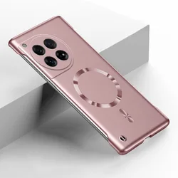 Sleek Metal Frameless Magnetic Wireless Charging PC Case Cover for OnePlus 8T (RGold)