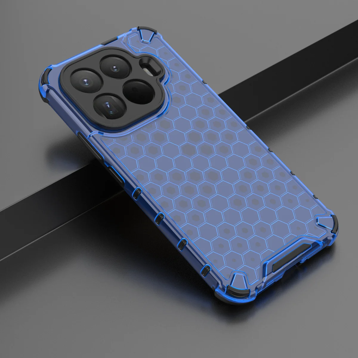 Luxury Transparent Honeycomb Shockproof Case - Translucent Anti-Fall Armor Cover