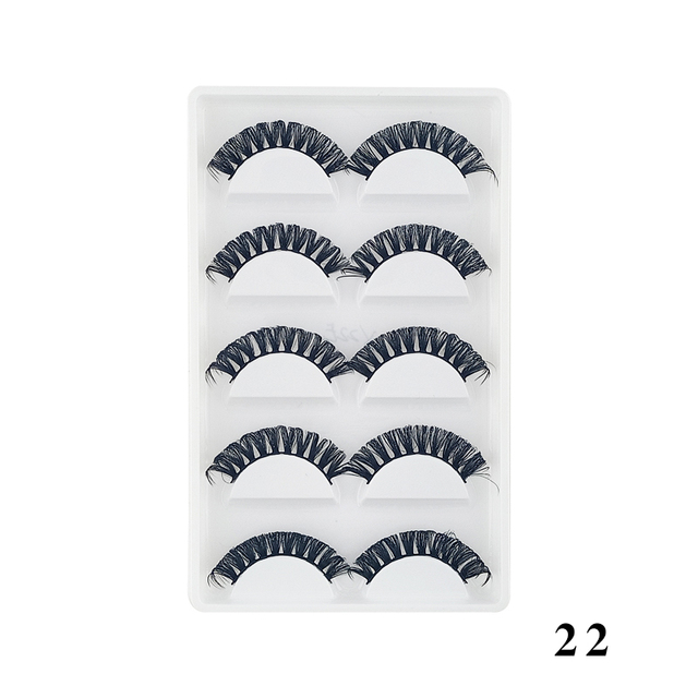 Curl 5 Pairs False Eyelashes Russian volumes 3D Fluffy Mink Lashes Reusable Fake Lashes russian lashes extensions faux cils
