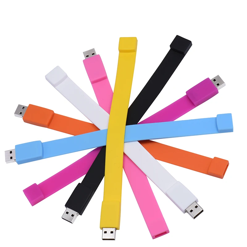 JASTER Silicone Wrist Strap USB 2.0 Flash Drive 128GB Creative Gift Memory Stick 64GB Pretty  Gifts For Kids Pen Drive 32GB 16GB