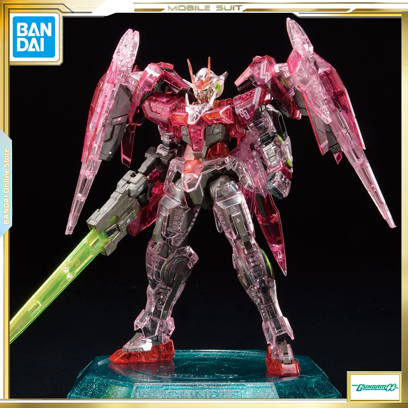 

BANDAI Mobile Suit Gundam 00 RG 1/144 Gundam Base Limited Double Orizer [trans-am Clear] Model Toys