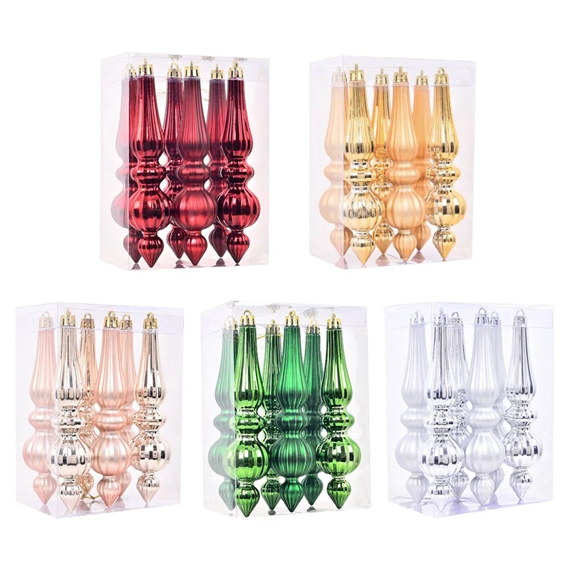 6 Piece Shatterproof Christmas Tree Ornament Set