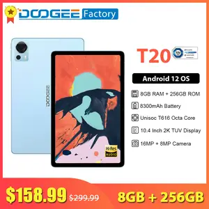 DOOGEE T20S Tablet PC 10.4Inch 8GB RAM+128GB ROM 2K Display 4G Tablet  7500mAh Battery 13MP Main Camera Global Version Android 13 - AliExpress