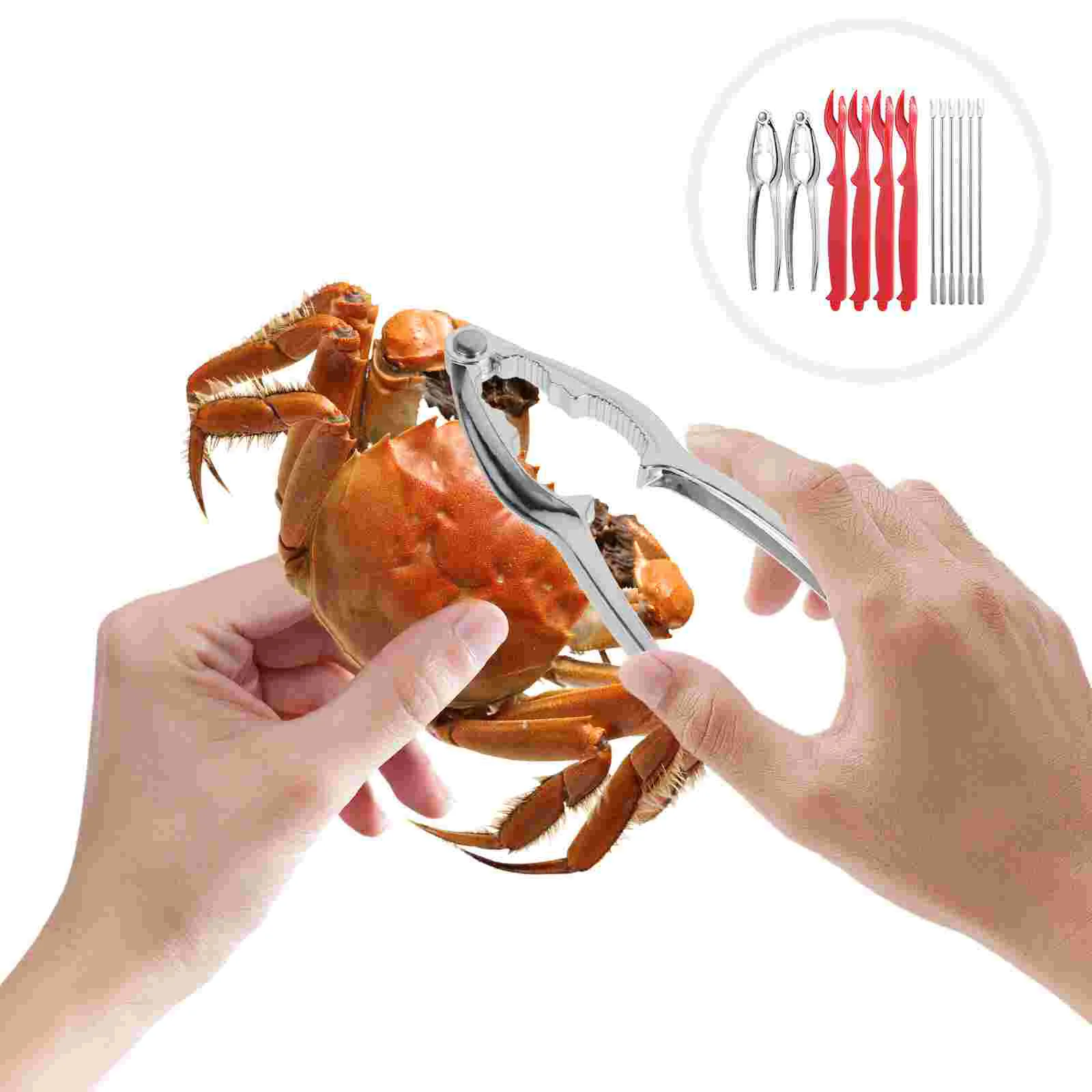 

12Pcs Seafood Tools Set Crackers Lobster Shellers Lobster Leg Forks Picks Tool Kitchen Gadget Gift