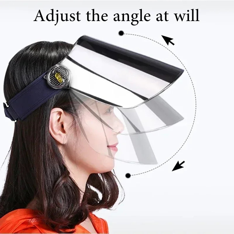 New Unisex Casual Sun Protection UV Protection Sun Hat Adjustable Full Face Protection Beach Cover Vacation Cycling Gary Visor 2