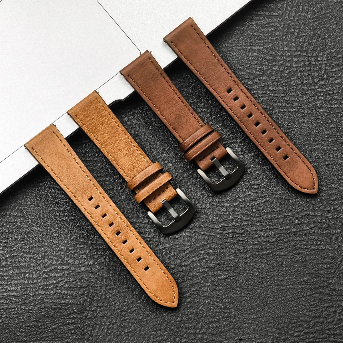 Premium 22mm Leather Watch Strap – Universal Fit