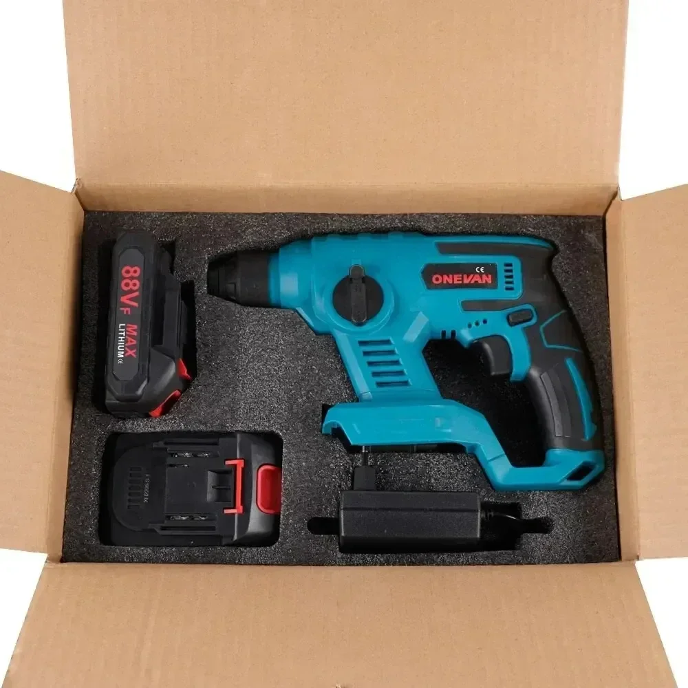 1000W 3600rpm Cordless Electric Rotary Hammer Rechargeable 8600ipm Electric Hammer Drill Power Tools For Makita 18V Battery 6