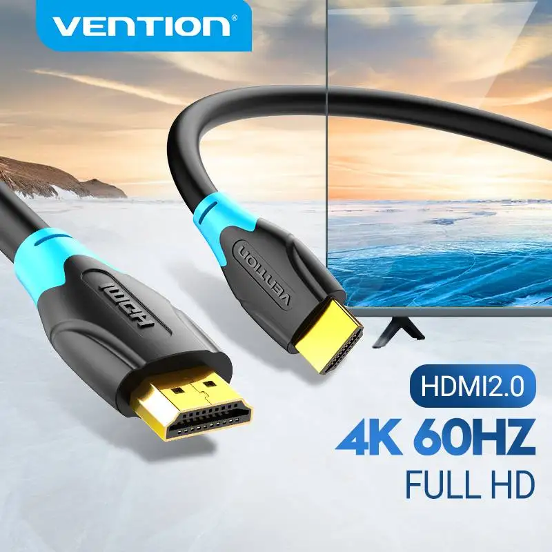 Vention HDMI Cable 2.0 4K 60Hz HDR HDMI to HDMI Cable Male to Male HDMI for PS4/5 Projector TV Box Laptop Monitor HDMI 2.0 Cord