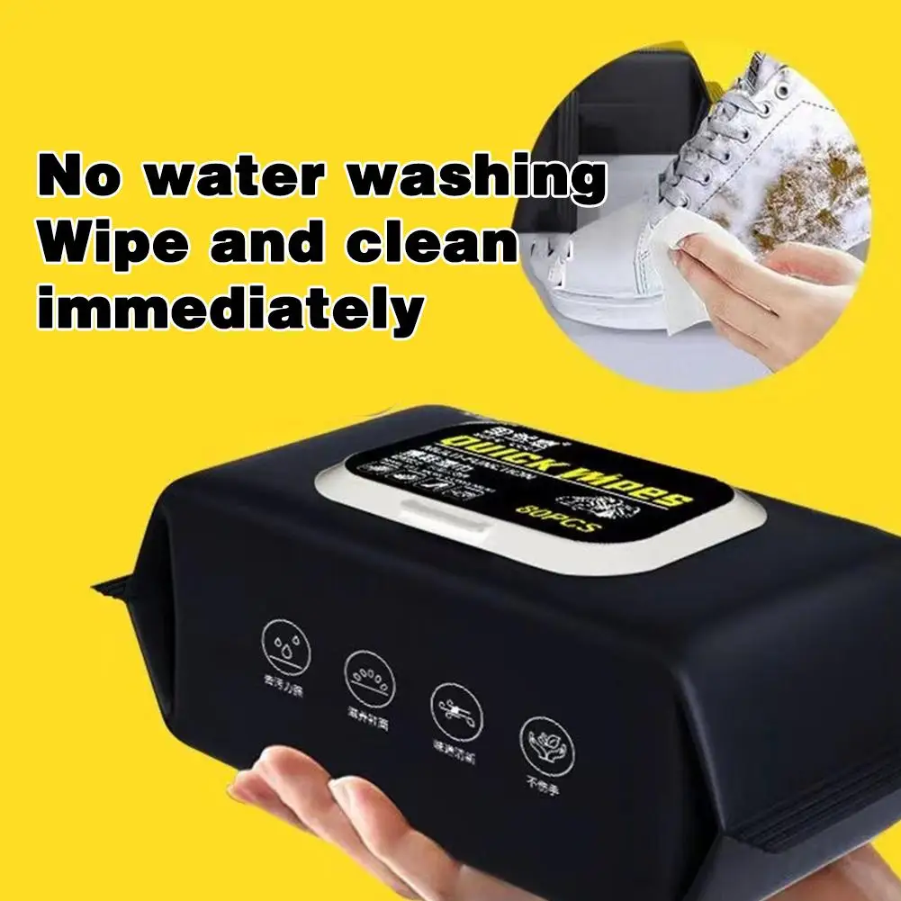 12/30/80PCS Disposable Shoe Cleaning Wipes Disposable Travel Portable Dirt Removal Wipes Shoe Shine Artifact Cleaning Tool 3