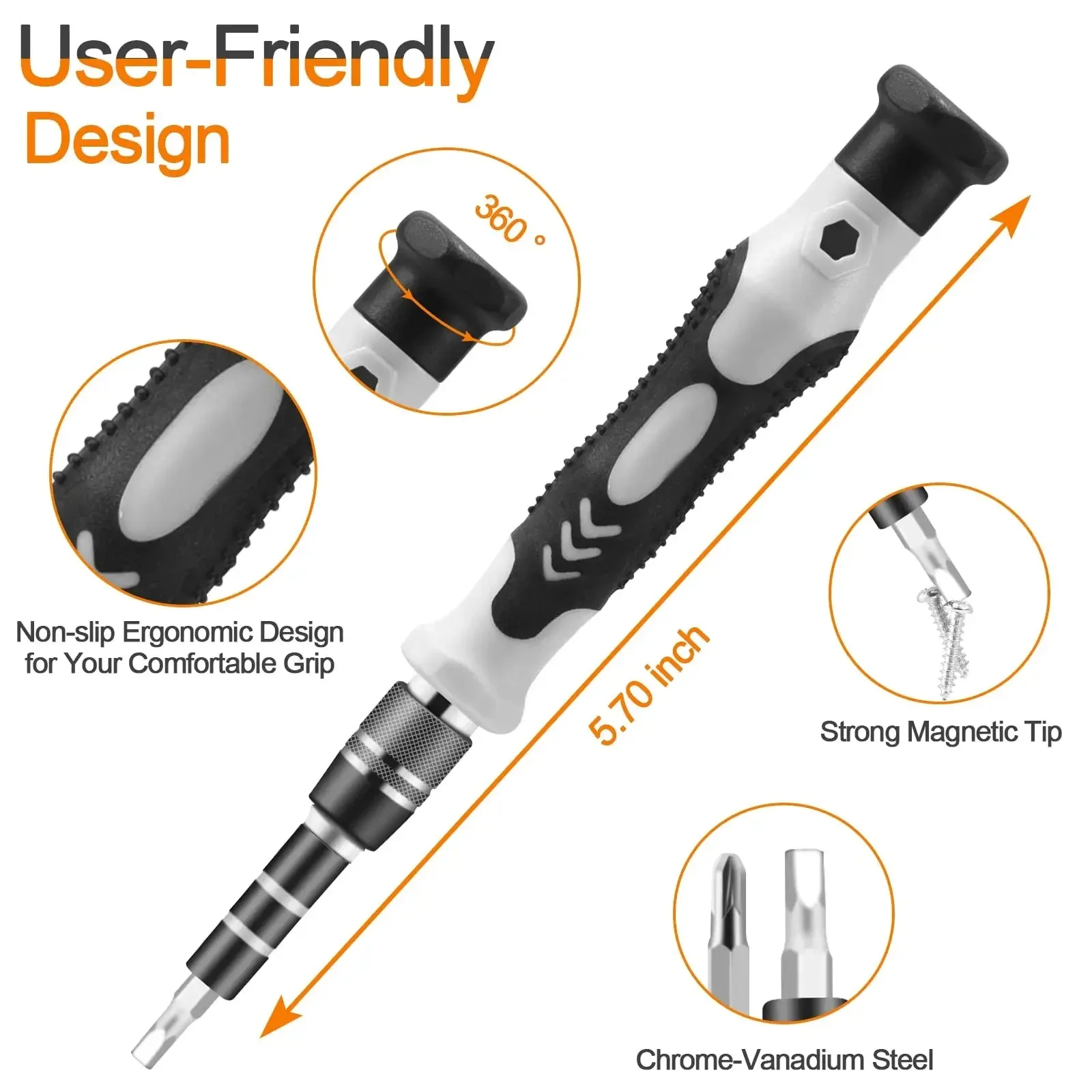 Precision Screwdriver Set 115 in 1 Professional Multi-Function Repair Tool with 98 Magnetic Screw Driver Bits for iPhone Glasses