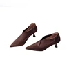 Women Pointed Toe Stilettos Shoes Suede Loafers Winter Designer 2024 Trend New Sexy Elegant Party Dress Pumps Zapatillas Mujer 6