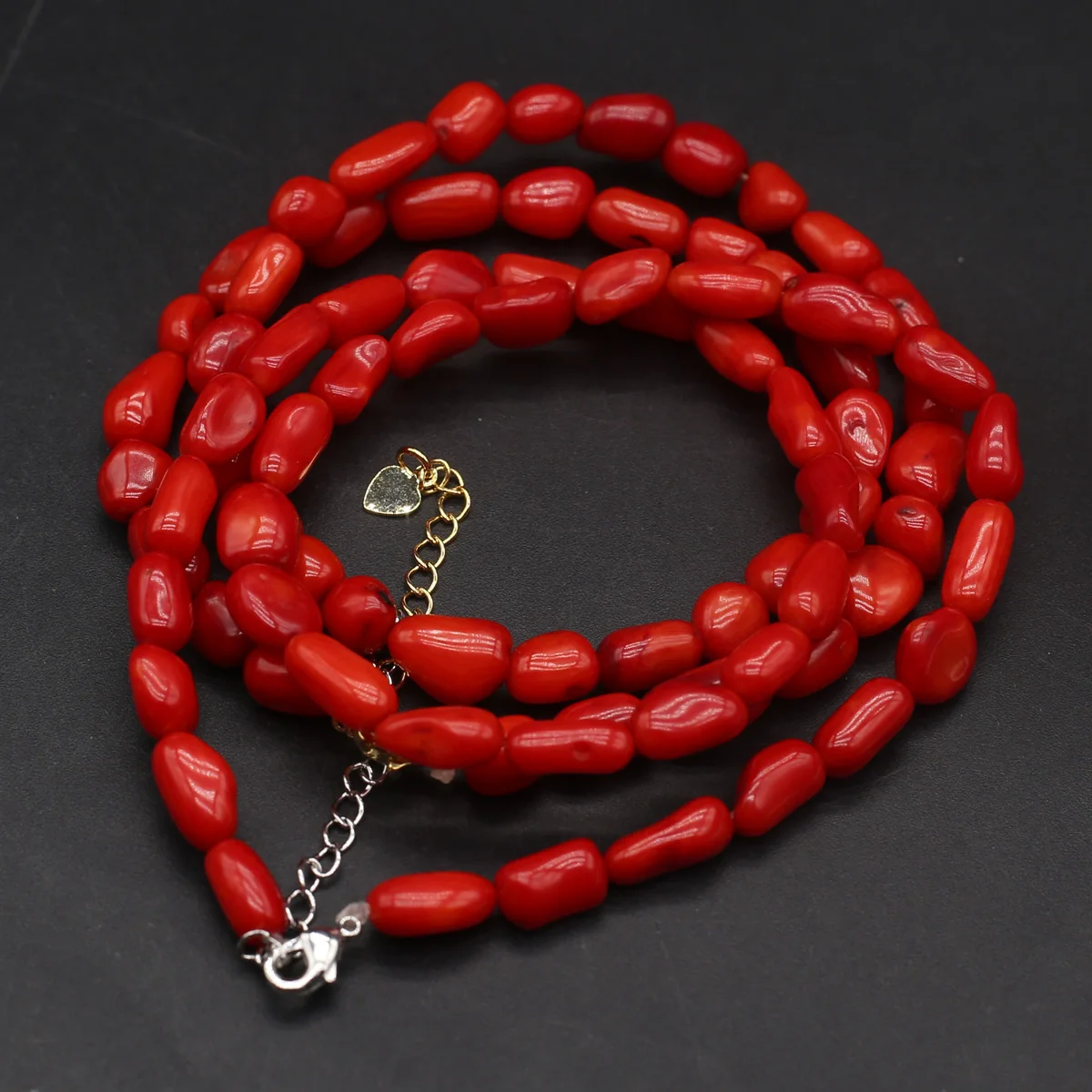 NaturalStoneBeadsIrregularRedCoralBeadsForJewelryMaking8x10mm