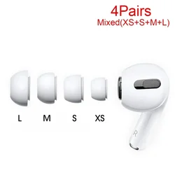 Noise - Reduction Replacement Earbud Tips with Protective Cover - 4 Pair (Mixed Size)