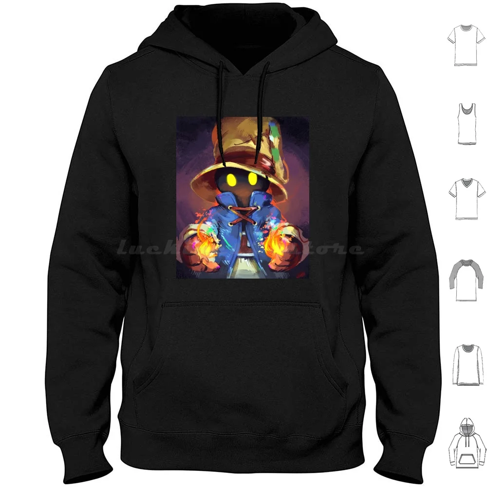 Una Potente Felpa Con Cappuccio Dark Mage Vivi In Cotone A Maniche Lunghe Final Fantasy Fantasy Vivi Ff9 Ornitier Ffix Black Mage Wizard Mage