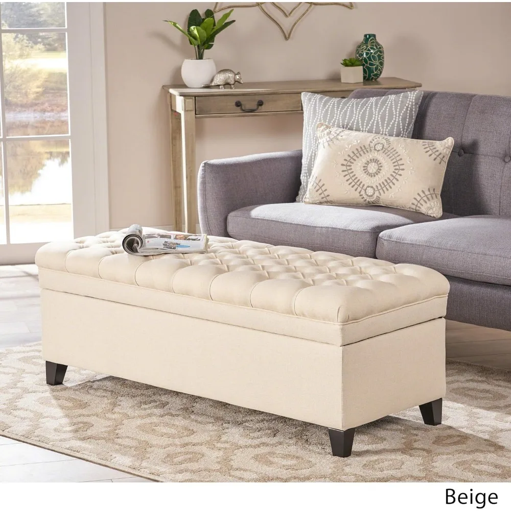 

Fabric Storage Ottoman, stylish storage,Polyester,Rectangular, Ottomans