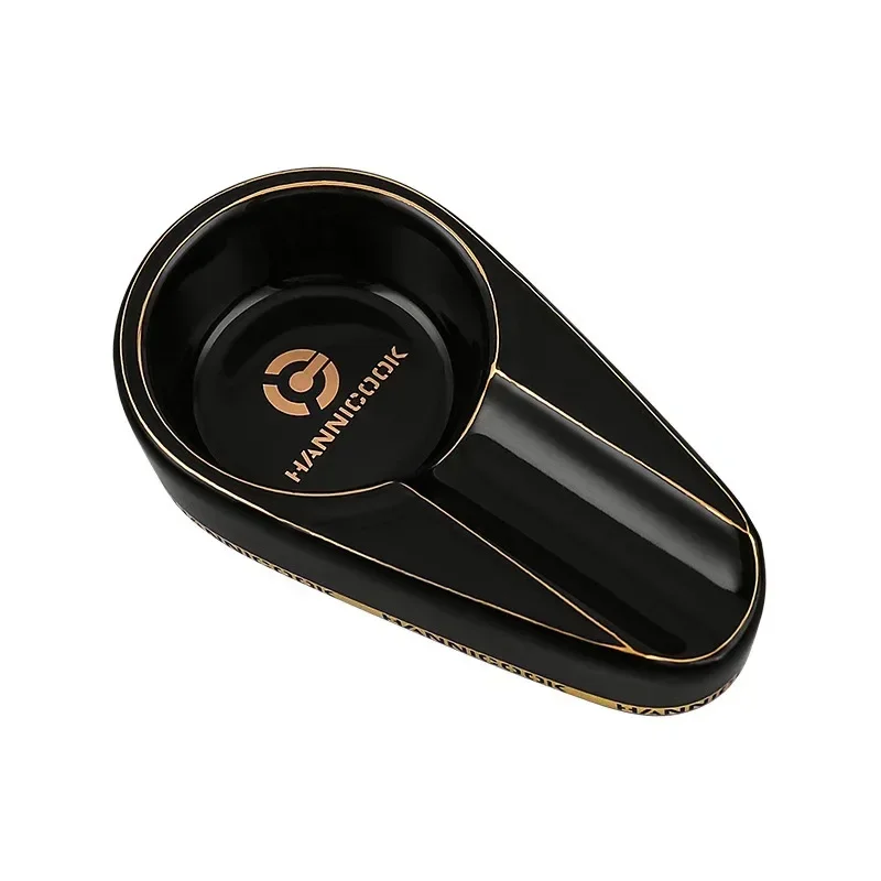 Ceramics Portable Single Slot Cigar Ashtray Ashtrays Tuxedo Accessories Smoking Tray Anti-odor and Anti-smoke Ashtray Ash Home