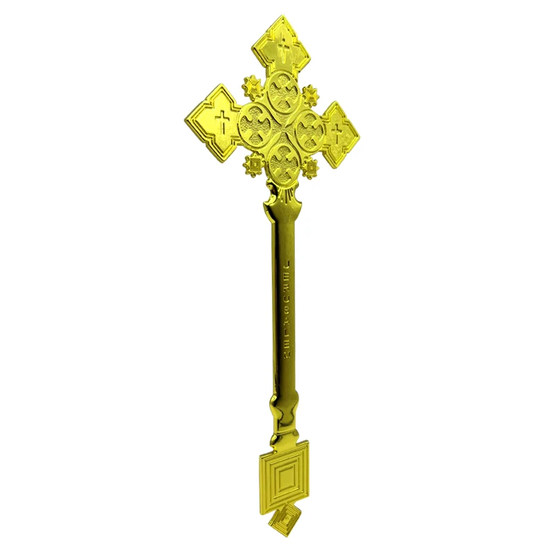 Elegant Gold and Silver Christian Wall Cross Decor