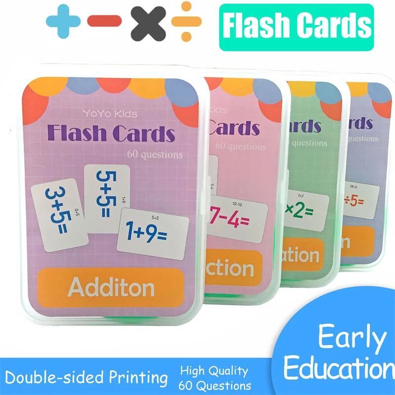 Educational Learning Toy Kid Flash Cards Double Sides Pictures Alphabets Numbers Colors