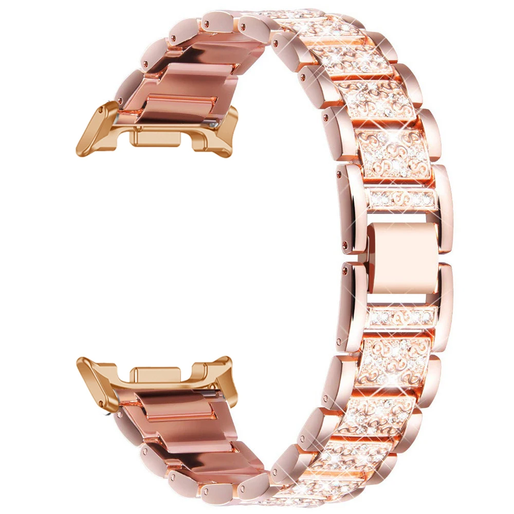 Luxury Diamond Metal Bracelet for Women - Elegant Replacement Strap for Smart Watches