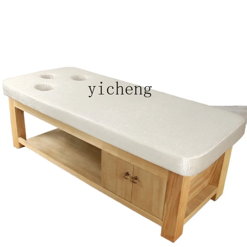 

XL Facial Bed High-Grade Solid Wood Massage Couch Massage Bed Home with Arm Hole Physiotherapy Bed
