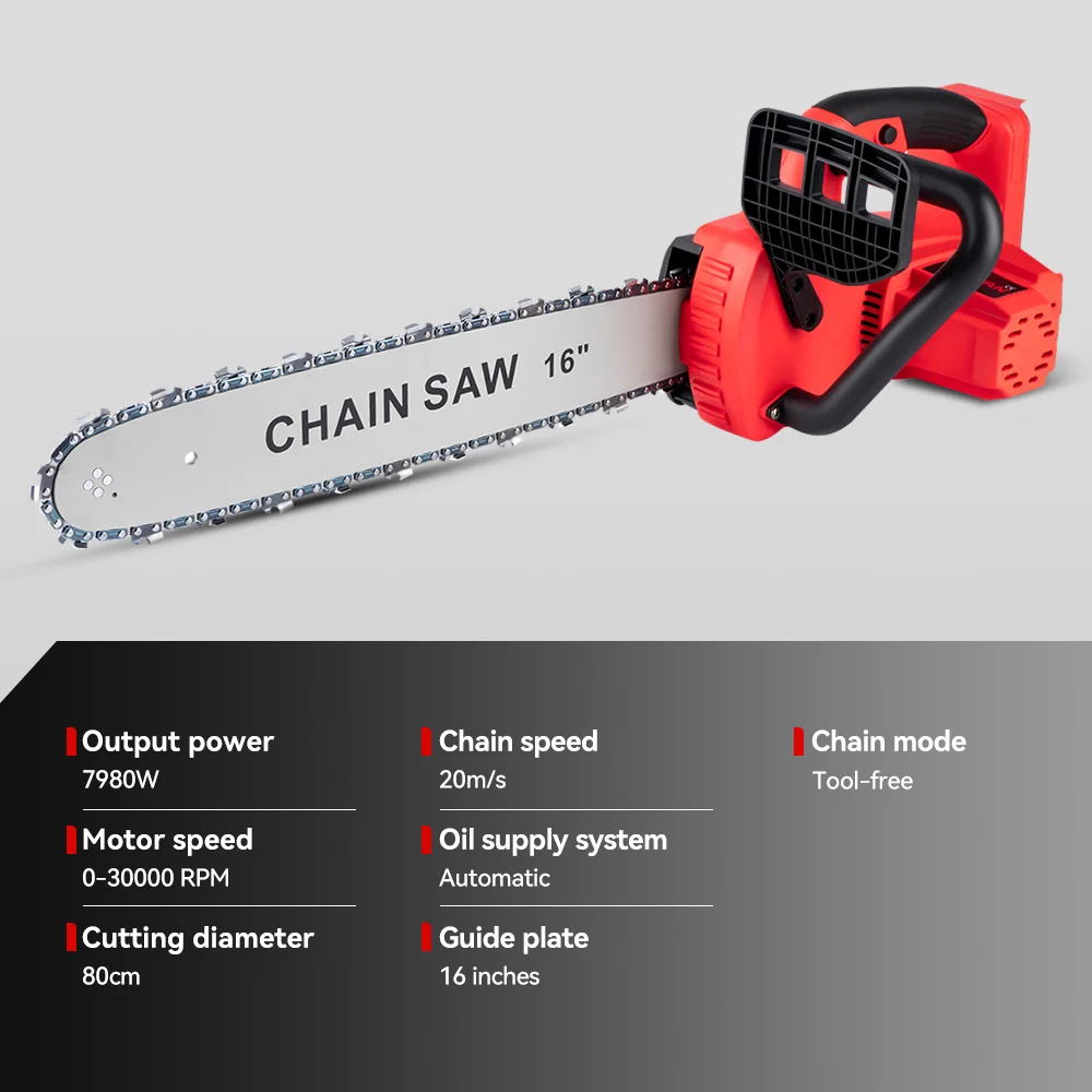 16Inch Brushless Electric Chainsaw for Makita 18V Battery Pin
