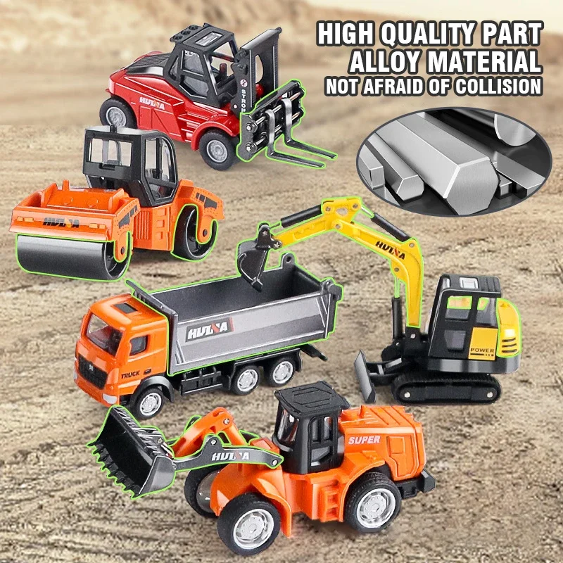 Alloy Excavator Dump Truck Model Toy for Kids
