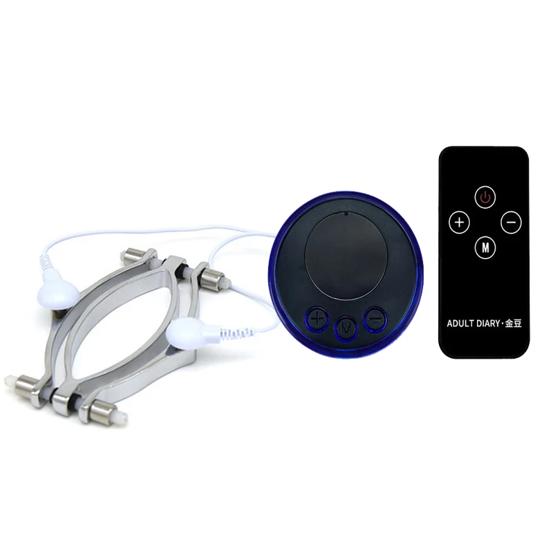 Electric Shock Labia Clip Clitoris Stimulator G-Spot Spreader Clamps Vagina Masturbation Sex Toy for Woman Couples Flirting 18+