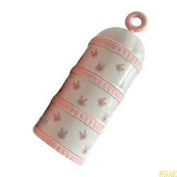 Portable Baby Formula and Snacks Storage Container - Dry Food Dispenser and Organizer for Outdoor Use (Rabbit)