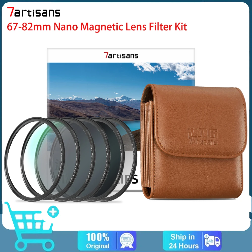 

7artisans 67-82mm Nano Magnetic Lens Filter Kit With MRC UV+CPL+ND8+ND64+ND1000+GND0.9+Black Mist Diffusion 1/4 For Camera Lens