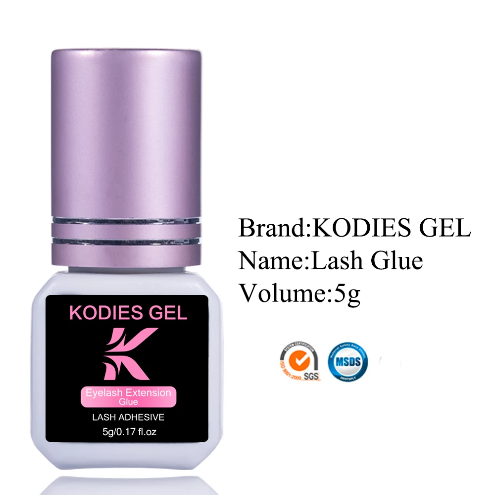 KODIES GEL Extra Strong Eyelash Glue Extension Supplies 5g 0.5 Second Dry Lash Glue for False Eyelash Waterproof Adhesive Lift 2
