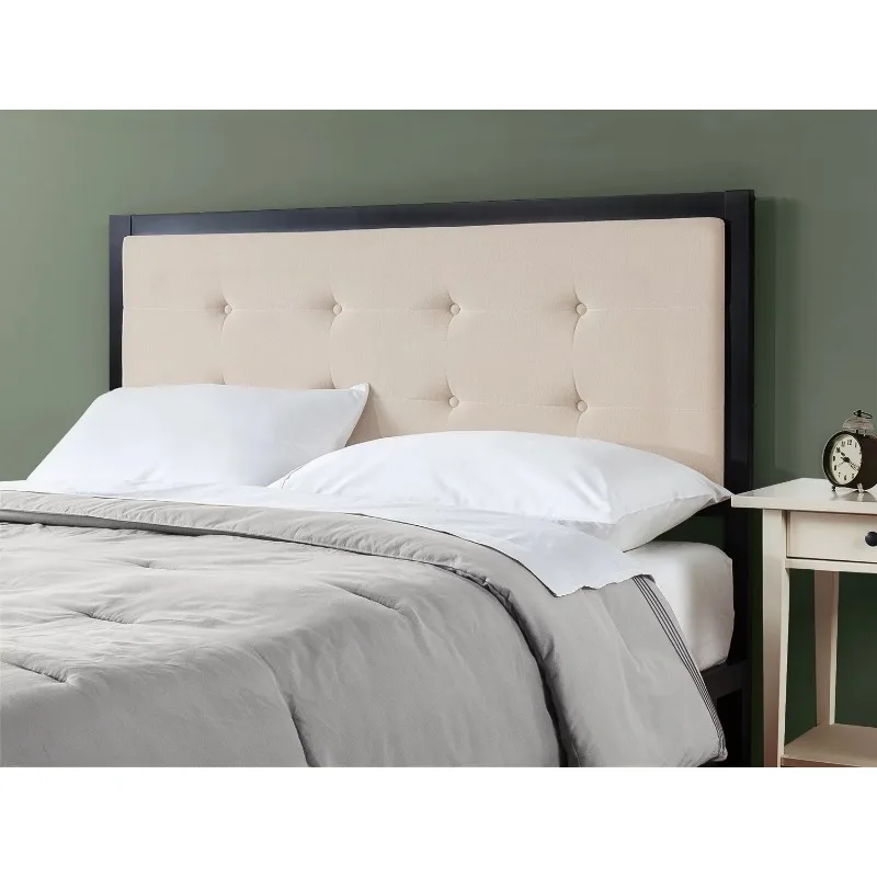 

Upholstered Metal Headboard, King, Taupe