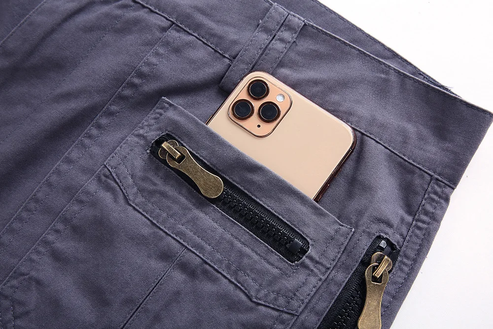 Knee ength Cargo Men Summer Casual Cotton Multi Pockets Breeches Cropped Short Trousers Military Camouflage Shorts_voghion.com