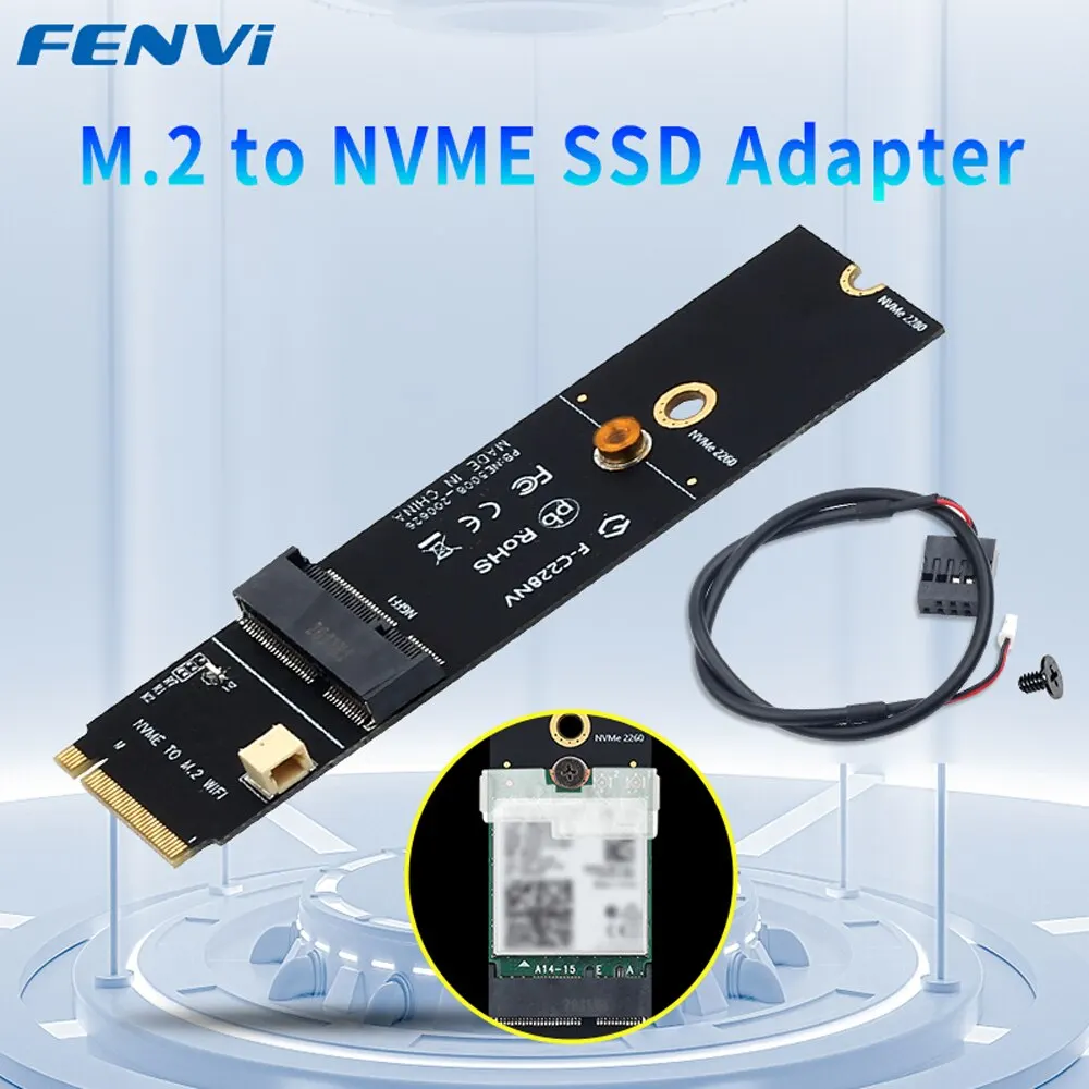 Adattatore M.2 A/E Key A NVMe PCIe - Per SSD 2230/2242/2260/2280, Scheda Di Conversione Per WiFi/Bluetooth - 4