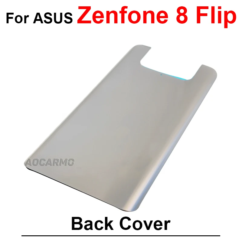 ASUS Zenfone 8 플립용 후면 카메라 프레임 교체 부품, 블랙 및 실버 후면 커버, 1 개