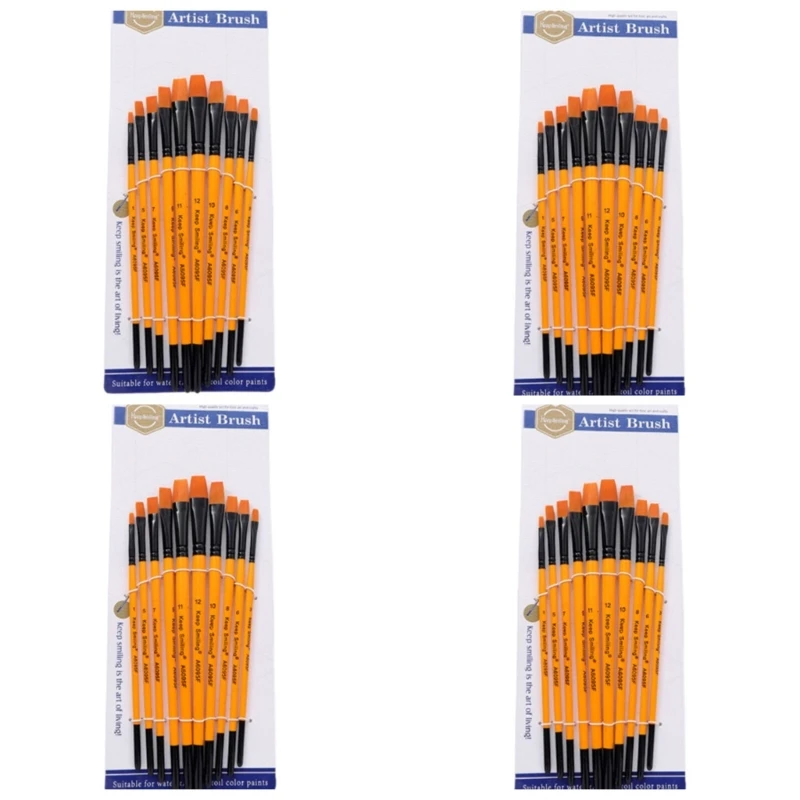 

10 Pcs Paint Brush Set,Artist Paint Brushes-Nylon Hair for Acrylic Painting,Oil