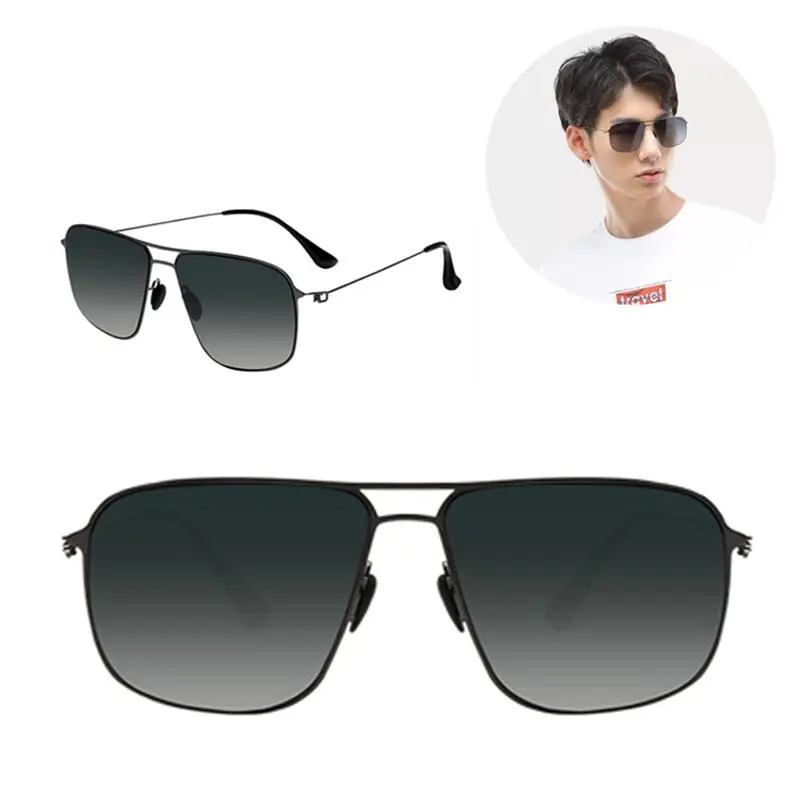 

Youpin TS Classic Square Sunglasses Pro TAC Polarized Lenses Glasses Retro Light Frame Screwless UV Protection for Men Women