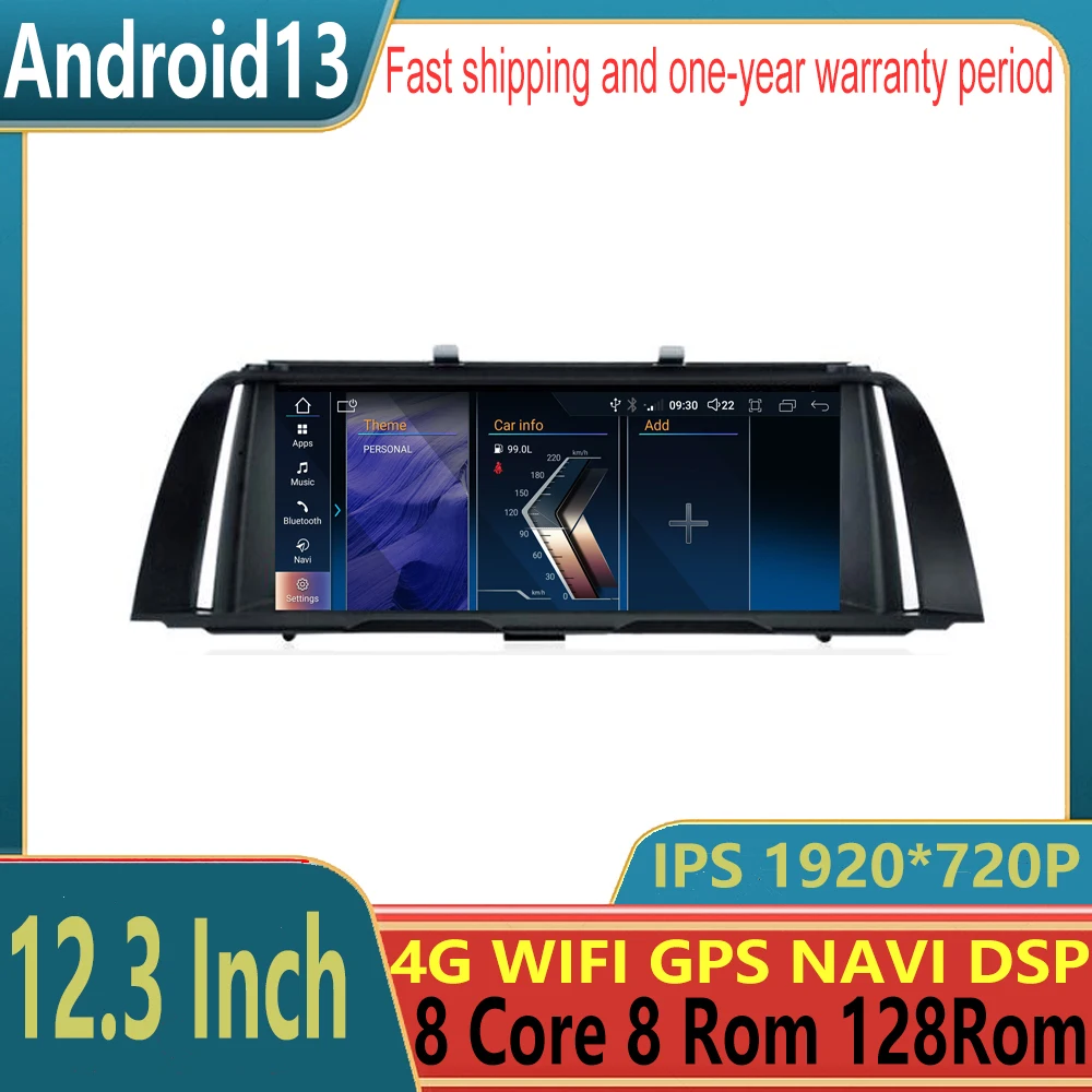 

10.25 inch Android 13 Car Radio Stereo Multimedia Navigation Player GPS for BMW 5 Series F10 F11 2010-2017 CIC NBT System