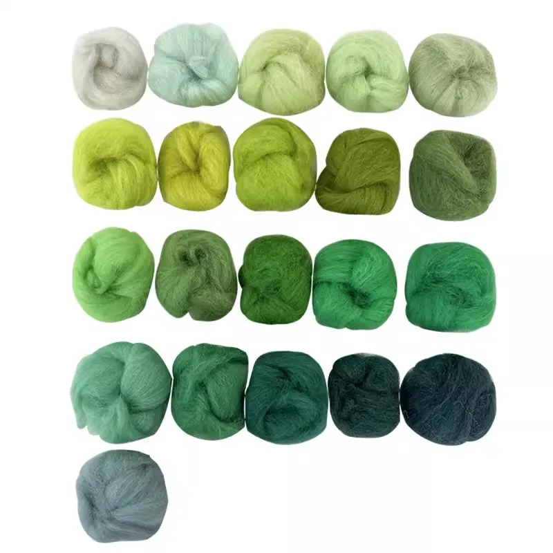 Wool Fibre for Needle Felting Wet Felting Wool Handmade Spinning DIY Craft Materials 66S