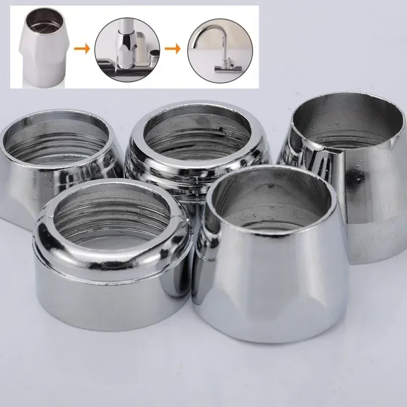 2pc Universal Faucet Outlet Bend Fixed Nut Tap Water Pipe Base Water Pipe Connector Replacement Kitchen Bathroom Tap Accessories water pipe connector,faucet accessories