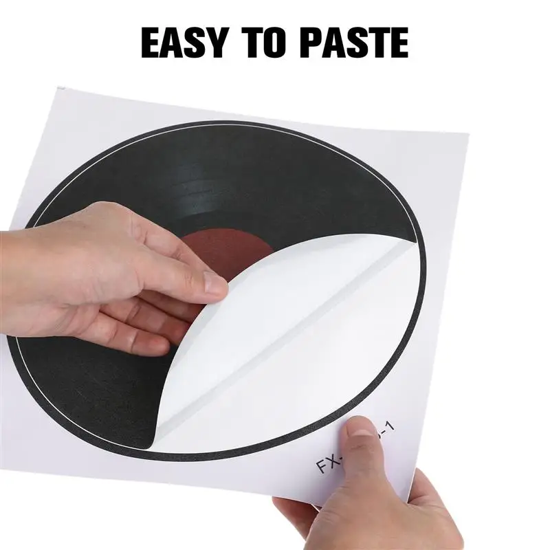 8pcs Vinyl Record Sticker Aesthetic Exquisite Gift Wall Record Decor Sticker Music Party Favor Decal Bedroom Cafe Decor wall stickers vinyl record decor