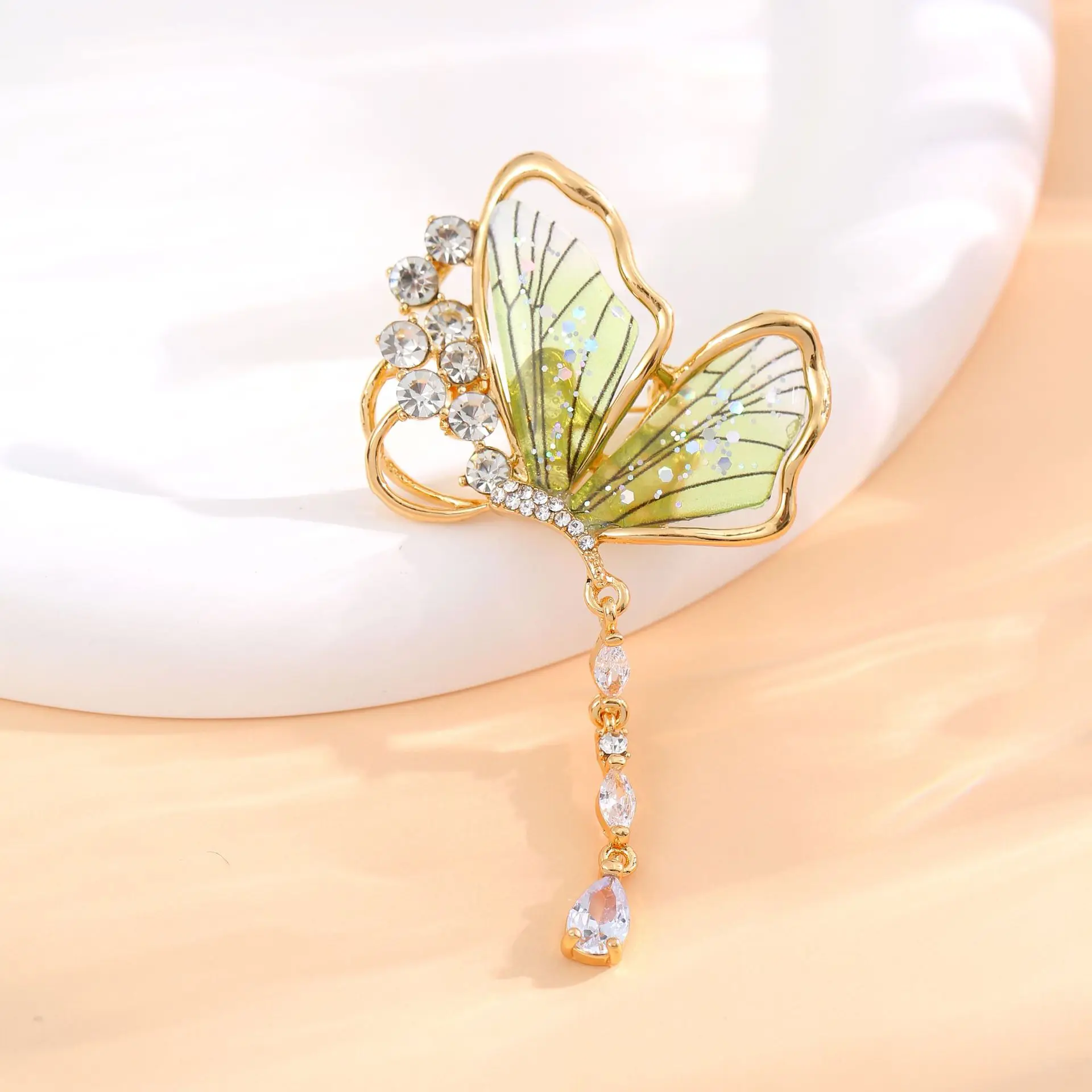 Broche Prendedor Ropa Para Mujer Cristal Mariposa