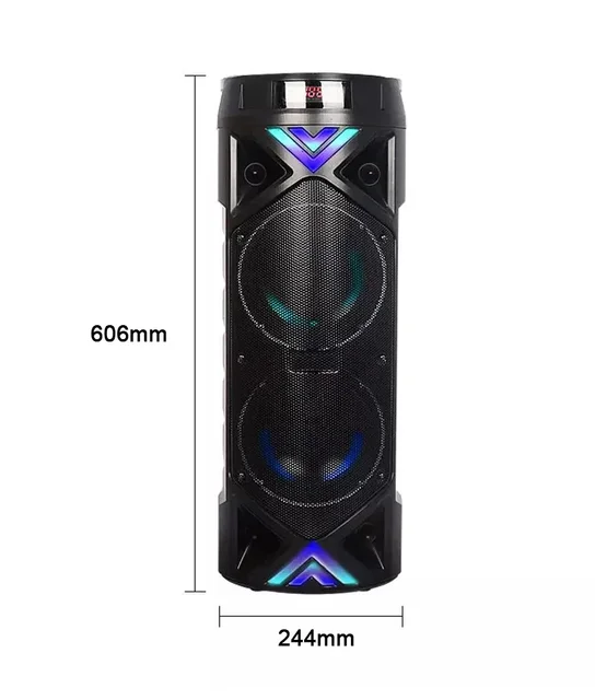80W High Power Doubl Inch Horn Bluetooth Subwoofer Wireless