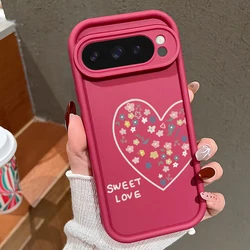Colorful Heart Print Shockproof Silicone Phone Case - Google Pixel 8 Pro (B005 Wine Red)