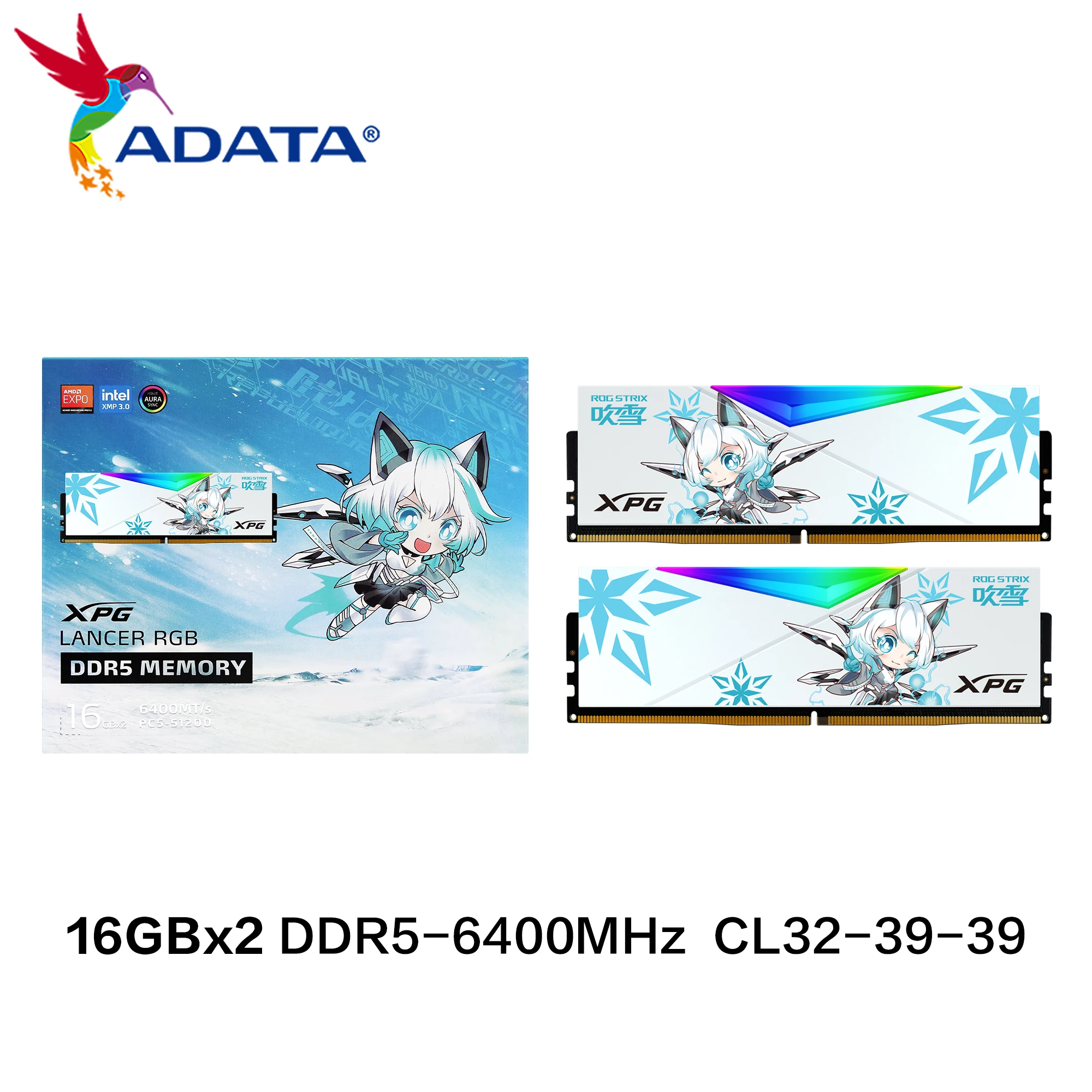 ATADA LANCER 컴퓨터 PC 데스크탑용 RGB DDR5 메모리, ROG STRIX /RO SE7EN 게이밍 메모리, 288 핀, 16GB, 32GB x2, 6000MHZ, 6400MHZ, 7200MHZ