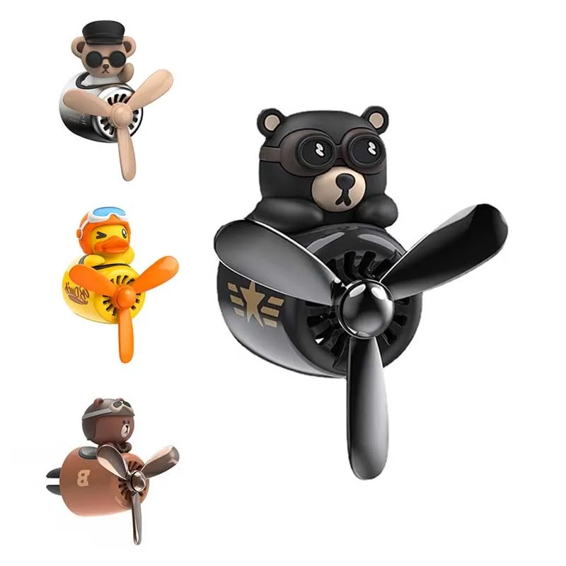 Bear Pilot Car Decoration, Car Air Freshener, Air Purifier 'solid Air