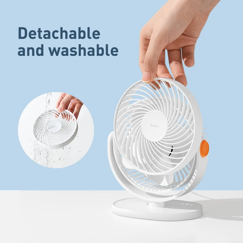 Baseus Desktop Fan Portable Fan Adjustable Angle For Office Cooling USB Mini Air Cooler Summer Hanging