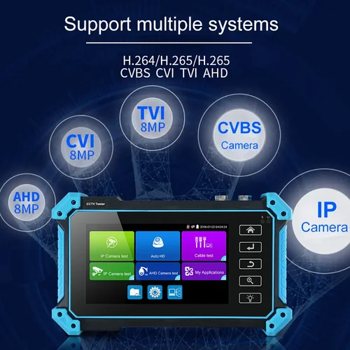IP CCTV 테스터 카메라 AHD CVI TVI SDI 5 인치 터치 4K HDMI VGA 입력 보안 poe IPC 테스터, cftv 미니 휴대용 모니터 테스터 3