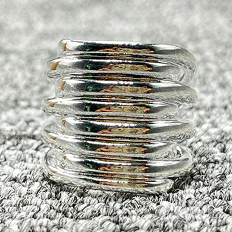 Best Sellers2022 New Edition Trendy Silver Plated Yellow Gold Charm Ring Niche Jewelry Gift