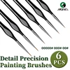 3/6pcs Marie's Micro Paint Brushes,Miniature Paintbrushes with Triangular Handles for Acrylic,Craft,Models,Mini Figure,Rock 1
